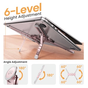 Wholesale Office Ergonomic Portable Mobile Bracket Foldable Adjustment Aluminum Alloy Magnetic <strong>Notebook</strong> Laptop Stand for Desk - Product Image 4