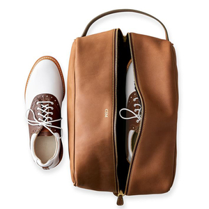 กระเป๋าใส่รองเท้ากีฬาหนังแท้แบบกันน้ำสำหรับเดินทาง พร้อมหูหิ้ว - Product Image 1