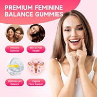 BIOCHEALTH Marque privée Gommes pour l'équilibre féminin de qualité supérieure Complément probiotique pour la santé vaginale pour adultes Équilibre du pH Humidité