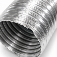 Tuyau de ventilation flexible en métal à interface réglable, soufflet semi-rigide en alliage d'aluminium 10m SR FD-02 pour usage hospitalier et scolaire