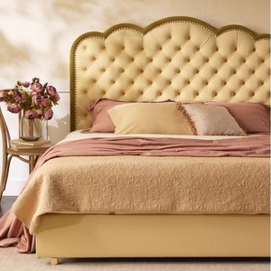 <span class=keywords><strong>Lit</strong></span> en cuir tufté à boutons rétro de style français Chambre à coucher moderne et simple <span class=keywords><strong>Lit</strong></span> double à bord carré de luxe <span class=keywords><strong>Lit</strong></span> intégré - Product Image 2