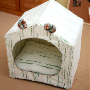 छोटे/मध्यम कुत्तों और बिल्लियों के लिए लक्जरी आधुनिक ग्रीष्मकालीन फोल्डेबल पालतू बिस्तर - Product Image 3