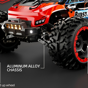 Coche <span class=keywords><strong>de</strong></span> Carreras Todoterreno RC <span class=keywords><strong>Monster</strong></span> <span class=keywords><strong>Truck</strong></span> 4WD <span class=keywords><strong>de</strong></span> Alta Velocidad 1/10, 35 km/h, Motor 550, Chasis <span class=keywords><strong>de</strong></span> Aleación <span class=keywords><strong>de</strong></span> Aluminio Resistente 10101, Certificado CE para Adultos - Product Image 4