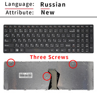 Nouveau clavier d'ordinateur portable russe pour LENOVO G580 Z580 Z580A G585 Z585 G590 T4G8-RU, bordure noire