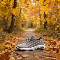 Chaussures de course pour hommes en promotion – Lacets, maille respirante, confortables, semelle intermédiaire souple en EVA, tendance mode printemps-été