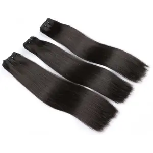 double drawn Vietnamese hair thick ends big volume bone straight 12A raw human hair bundle for starting a new business