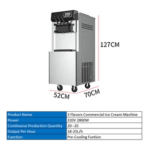 3 Saveurs Professionnel Sorbetière Lidl Machine À Glace Ice Cream Cornet Industrielle Italien Italienne Machine À Crème Glacée - Product Image 4