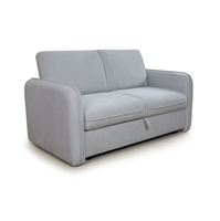 Canapé-lit convertible 2 places en tissu gris clair pour salon, chambre, appartement, meubles de maison