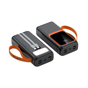Banco de Energía Portátil de 20000mAh con Cables Integrados, Pantalla LED, Carga Rápida, Entrada y Salida Tipo-C, Enchufe Universal - Product Image 4