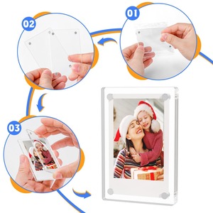 Cadre photo magnétique en acrylique personnalisé pour usage domestique Cadre en plastique commémoratif d'anniversaire - Product Image 6