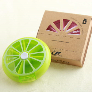 <span class=keywords><strong>Petit</strong></span> distributeur de médicaments hebdomadaire mini kid boîte à pilules 7 cas ronde étui à tablette pour enfants ou adultes - Product Image 6