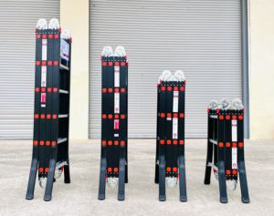 EN131 CE Approved Modern Double-Sided Aluminum <b>Scaffold</b> <b>Ladder</b> 150kg Load Capacity Outdoor Folding Extension for Multi-Purpose - Product Image 2