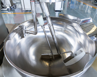 Marmite de cuisson planétaire chauffée au gaz, machine automatique pour la préparation de base de sauce chili et de fondue, avec contrôle de la température