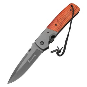Couteau de poche pliable BLN personnalisable de qualité OEM pour le camping, lame en acier inoxydable 3CR13 ultra-affûtée, manche ABS couleur bois 28 cm - Product Image 1