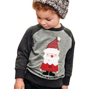 Modelos de otoño e invierno <span class=keywords><strong>Santa</strong></span> <span class=keywords><strong>Claus</strong></span> bordado niños bebé suéter de manga larga traje de Navidad 2-7 años - Product Image 1
