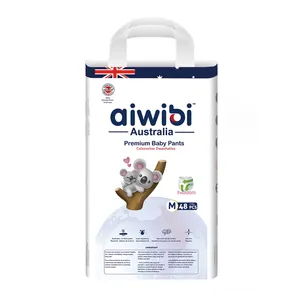 AIWIBI品牌工厂最便宜超薄高品质婴儿快乐训练裤纸尿裤xxl制造商在巴西sri lanka AWB17