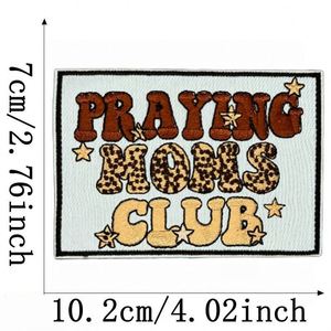 Nuevo parche termoadhesivo bordado con diseños de 'Hope Mama', 'Cowboy', 'Praying Moms Club' y 'Take It Easy' para decoración de abrigos y sombreros de exterior - Product Image 5