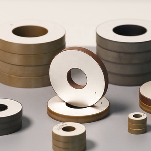 Anneau piézoélectrique en céramique piézo-électrique de soudure matérielle de 50mm Pzt8 pour le transducteur en céramique piézo-électrique