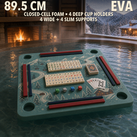 Tapis de jeu flottant Apres Ski Chalet en mousse EVA multi-jeux pour Mahjong américain, Rummy et cartes imperméables