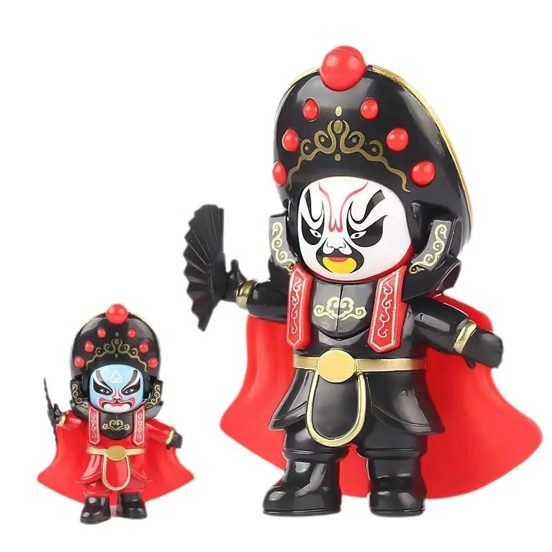 Custom Collectible Beijing Opera Changing Face Doll Plastic PVC Chinese Traditional Art Desktop Decor Face Mask Figure Toy