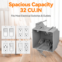 Boîte de jonction PVC neuve 2 modules homologuée ETL pour prises GFCI et duplex, norme américaine, en stock aux États-Unis/Canada, livraison rapide