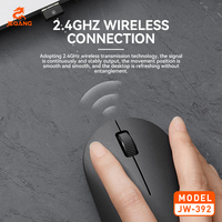 JW-392 2.4G Wireless Mini Keyboard dan Mouse Combo Ultra Slim Portable Silent Keyboard Mouse Set untuk Laptop PC Desktop
