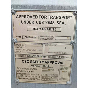 Conteneur maritime reconditionné 20 pieds 20HQ High Cube, réparé, conteneur de stockage d'occasion - Product Image 4