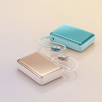 Tendance 2026 : Power Bank Ultra Mince 20000mAh 22.5W avec Écran LCD et Double Câble Intégré, Chargeur Rapide pour iPhone