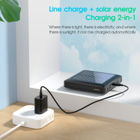 Chargeur de téléphone portable solaire ultra-fin, portable, étanche, avec logo OEM d'usine d'origine, charge rapide, 5000 mAh
