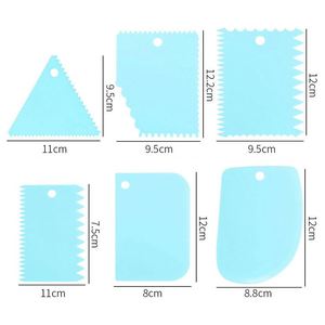 New Arrival Plastic Scraper Colorful Light Portable Handheld 6 Pieces Decorating Cake Tool Set for Sale - Product Image 2
