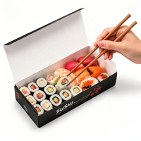 Boîte à sushi personnalisée de qualité supérieure, vente en gros, emballage élégant en carton ondulé pour restaurant japonais haut de gamme