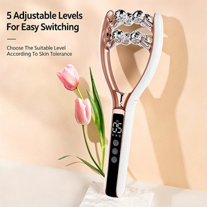 Masajeador Facial de Microcorriente con Rodillos, 8 Rodillos, Herramienta 3D en Forma de V para Esculpir el Rostro, Masajeador Facial Recargable, Herramienta para Levantar la Línea de la Mandíbula - Product Image 3