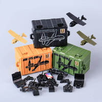 MOC militar UAV juego de bloques de construcción juguete educativo soldado policía SWAT figuras vehículo aéreo no tripulado contenedor ladrillos