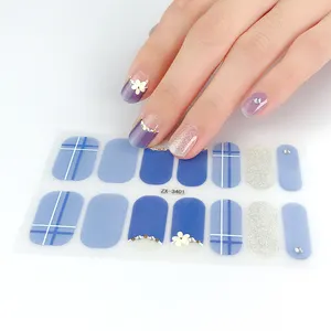 Gel nail wraps semi-cured strisce di gel OEM del Gel del chiodo con il UV