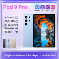 Tablet AI Photography Pad 9 Pro 11 Inci 16GB+1TB 48MP 108MP Kamera Tiga 8000mAh 4G Dual SIM Media Sosial Pembuka Kunci Sidik Jari