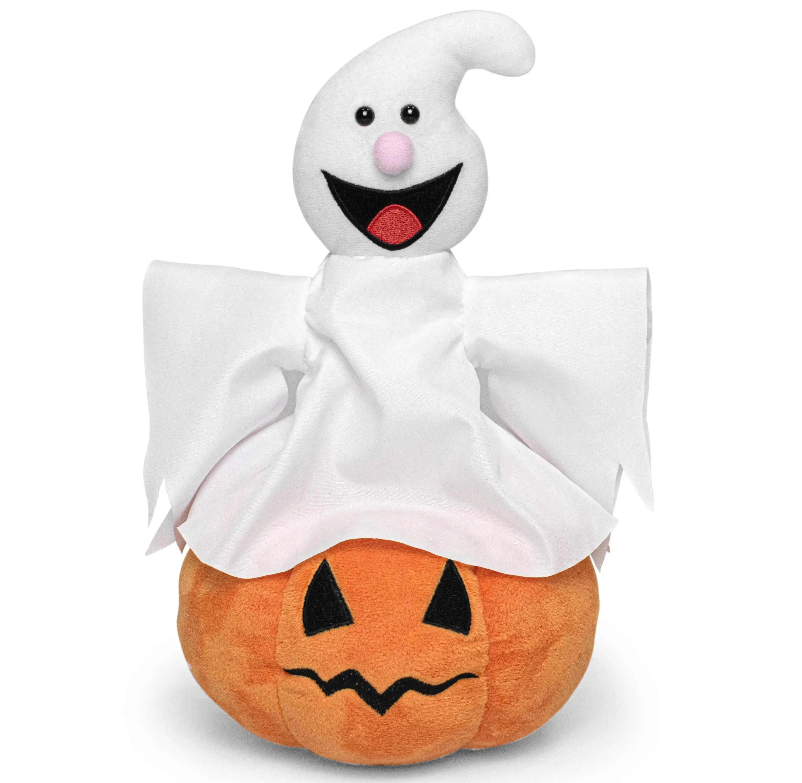 Fantasia dançando com música Halloween fantasma branco brinquedos de pelúcia Halloween abóbora brinquedos elétricos para decoração de casa