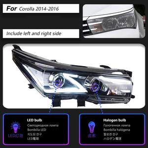 ไฟ LED 12V สำหรับ<span class=keywords><strong>แต่ง</strong></span>รถ Corolla 2014-2016ชิ้นส่วนรถยนต์ดัดแปลงไฟหน้ารถตอนกลางวันวัสดุ ABS - Product Image 6