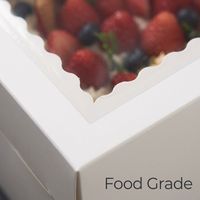Boîte à gâteau en marbre personnalisée avec fenêtre, en gros, avec logo, emballage alimentaire en papier de qualité FDA pour cupcakes et biscuits