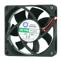 GX7025 Ventilateur 24v Dc 0.3A 70x70x25mm Ventilateur à flux axial Grand débit d'air et refroidissement à faible bruit Ventilateur sans balais Chargeur Petit ventilateur