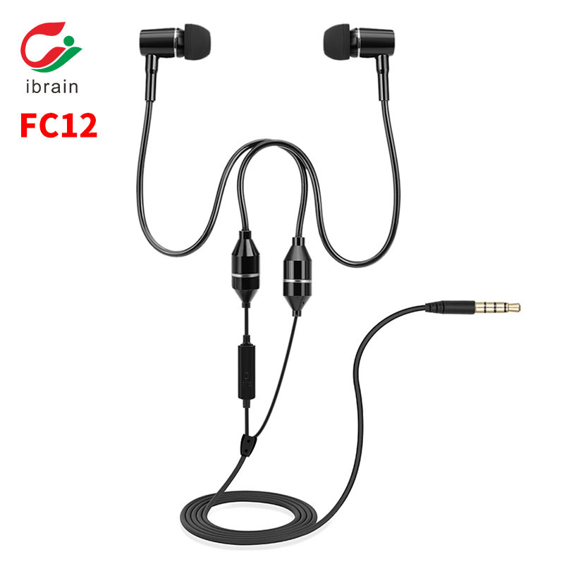 Ibrain FC12-C Anti EMF Radiation protection Headset for iPhone 15 air Tube Radiation Free Earphones