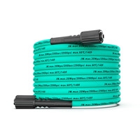 Tuyau bleu haute Performance 3/8 PW 50ft, adaptateurs de M22-14mm anti-pliage eau chaude/froide tuyau de gaine en caoutchouc tressé en fil d'acier