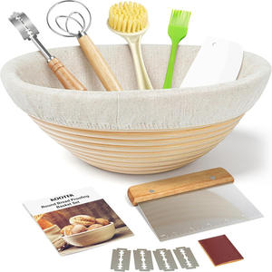 Natural Sourdough Bread Fermentation Basket <b>Set</b> Rattan Dough Fermentation <b>Set</b> Baking Mixer Scraper Home Baking Utility Tools - Product Image 6