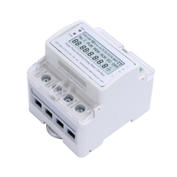 Meter Energi Elektronik Satu Fasa 5A Koneksi Langsung dengan LCD RS485 & Rel Din 4G Prabayar Koneksi Langsung