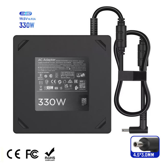 SUIBO 330W PD DC 19.5V 16.92A Power Supply Adapter 4.5*3.0mm Plug Zbook 6/7/8/9 Pro Laptop OTP Overload Protection CE/FCC/ROHS