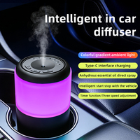 Nouveau diffuseur de parfum pour voiture 2026 avec LED, distributeur d'huiles essentielles rechargeable, nébuliseur d'arômes portable