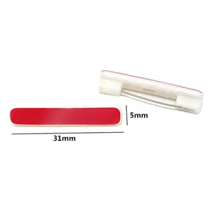 22mm/31mm/37mm wholesale self adhesive plastic brooch pin bar safety pin for badge and ID cards