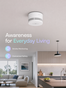 <span class=keywords><strong>Détecteur</strong></span> <span class=keywords><strong>de</strong></span> <span class=keywords><strong>fumée</strong></span> intelligent JINK compatible Matter pour la sécurité domestique, compatible Apple Home et Google Home - Product Image 2