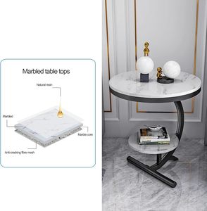 Light Luxury Modern Accent <b>Table</b> Elegant Side <b>Table</b> for Dining Living Room Balcony or Side Cabinet Coffee <b>Table</b> Set - Product Image 4