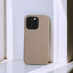 Coque arrière de téléphone portable en cuir PU pour iPhone 16, 15, 14, <span class=keywords><strong>Pro</strong></span> Max, coque magnétique personnalisée et élégante en forme de galet - Product Image 2