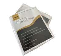 Protecteur de matelas jetable imperméable antibactérien de haute qualité, en vinyle tricoté, avec fermeture éclair, élastique ajusté, pour hôpital
